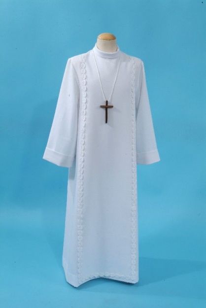 Saio con scapolare e margherite - Confezioni Borelli abiti da comunione,  abiti talari, accessori da comunione e ecclesiastici